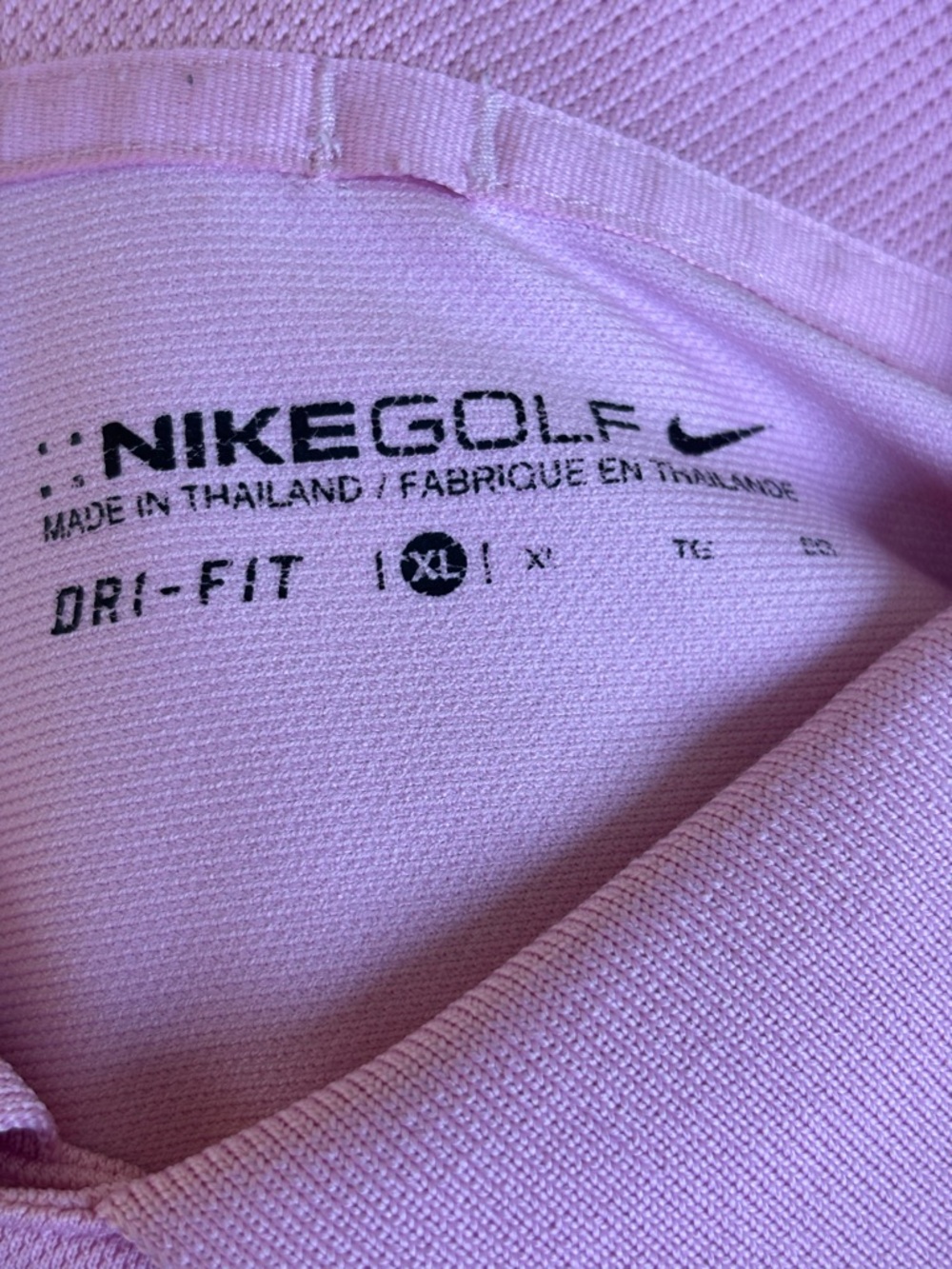 Nike Golf Men’s XL Pink Dri-FIT Polo Short Sleeve Shirt - Picture 4 of 8